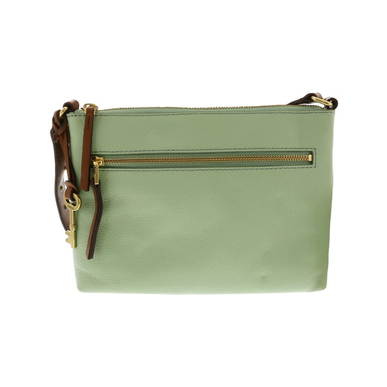 Fossil Women s Fiona East West Crossbody Leather Cross Body Bag Misty Jade Walmart