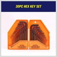 thumbnail image 1 of Ensemble de Clés Hexagonales, 30 Pcs (0,028-3/8 Po, 7-10 mm), 1 of 8