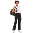 thumbnail image 4 of Baleaf Women's 30" Bootcut Regular/Tall High Waisted Yoga Pants Bootleg Jazz Cotton Pants Black Size L, 4 of 4