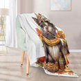 Throw Blanket for Couch 50x60 Inches Funny Fall Bulldog Soft Cozy