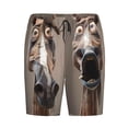 thumbnail image 6 of Daiia Funny Horse Faces Expressions Mens Woven Stretch Pajama Short,Short Pajama Pants-3X-Large, 6 of 7