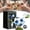 Blue, variant on Soccer Ball Shaped Rotating Drinking Glass Cup, Trophy Style Soccer Ball Shaped Drinking Glass Cup for Beer and Beverages, Sports Fan Gift for Parties Home Bar and Game Day (Red)