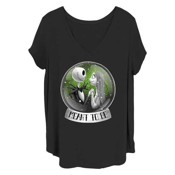 Women's The Nightmare Before Christmas Jack and Sally Meant To Be  Graphic T-Shirt