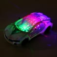 thumbnail image 3 of Coche eléctrico Universal 3D para niños juguete con luz LED intermitente Tmvgtek música sonido para cantar regalo, 3 of 6