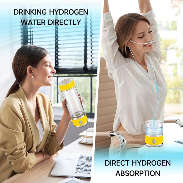 Hydrohealth Hydrogen Water Bottle Generator, Portable and