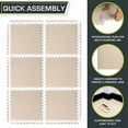 thumbnail image 4 of Puzzle Exercise Mat ½ in, EVA Interlocking Foam Floor Tiles for Home Gym, Mat for Home Workout Equipment, Floor Padding for Kids, Cream, 24 in x 24 in x ½ in, 24 Sq Ft - 6 Tiles, 4 of 4