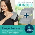 thumbnail image 6 of 4 Pack Reusable Ice Packs for Injuries - Soft Ice Pack with Velvet Soft Fleece Fabric | Flexible Hot and Cold Gel Ice Pack Set- Cold Packs for Injuries, Knee, Back, Neck Pain - 10 x 6, 4 Pack Grey, 6 of 7