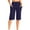 B140 Navy womens capris for summer clearance under $5, variant on Women Capris Under $5! Cagogo Ladies High Waisted Capris Pants with Pockets Casual Summer Stretch Comfy Yoga Cropped Pants Wide Leg Knee Length Workout Lightweight Palazzo Pants