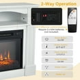thumbnail image 5 of Costway 32" 1400W Electric Fireplace Mantel TV Stand Space Heater W/ Shelf White, 5 of 10