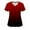 Wine, variant on 2024! Aofany Women's Working Uniform Nursing Uniform With Two Pockets Scrubs Top Gradient Color Short Sleeve V-neck Tee