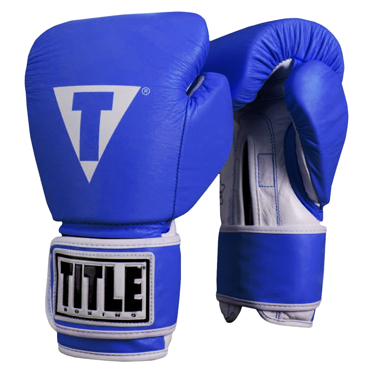 Title Boxing Originals Pro Style Hook and Loop Training Gloves Blue/White 