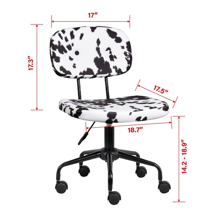 OC09-BRCOW-S_OS Armless Adjustable Swivel Office Desk Chair in