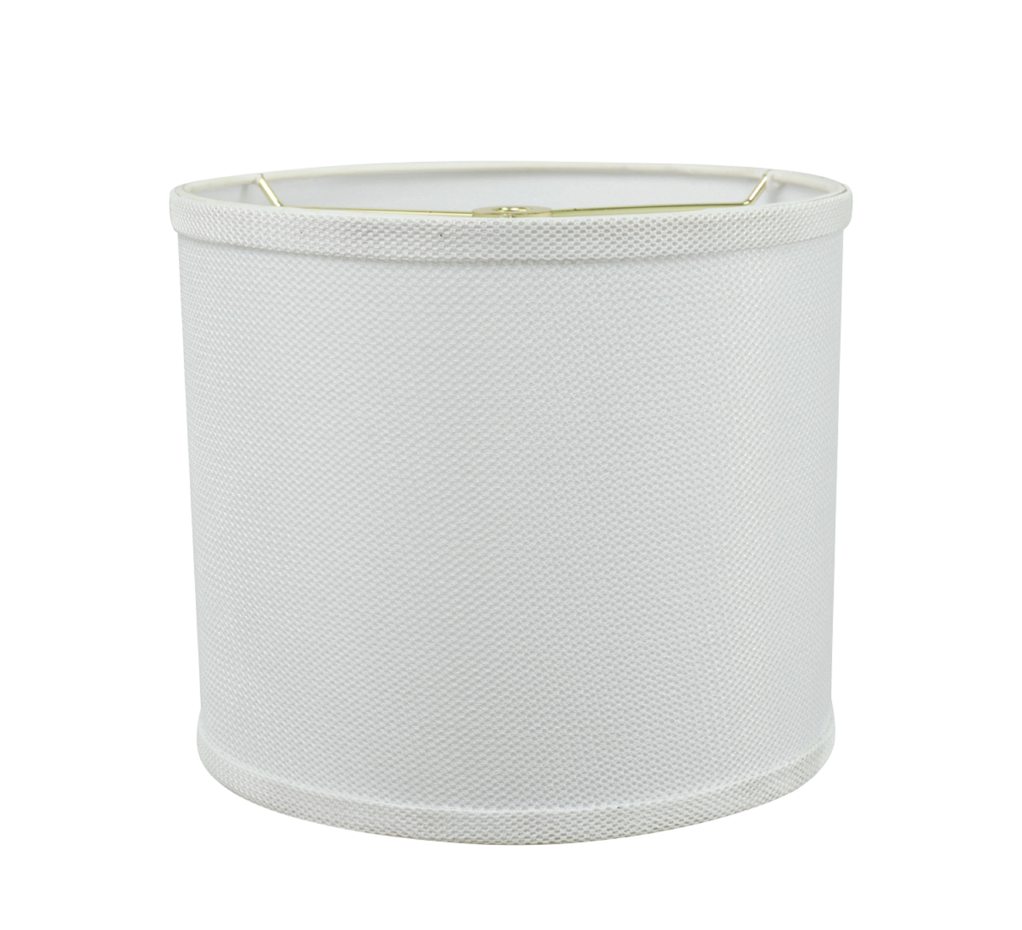 Aspen Creative 31101 Transitional Drum (Cylinder) Shaped Spider Construction Lamp Shade in White, 12" wide (12" x 12" x 10")
