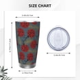 thumbnail image 4 of Lsque Ladybug Pattern 20oz Car Cup with Lid and Straw, Insulated Coffee Cup with Straw Topper, Spill Proof Travel Coffee Mug, Stainless Steel Tumble-Straw Three-piece Set, 4 of 8