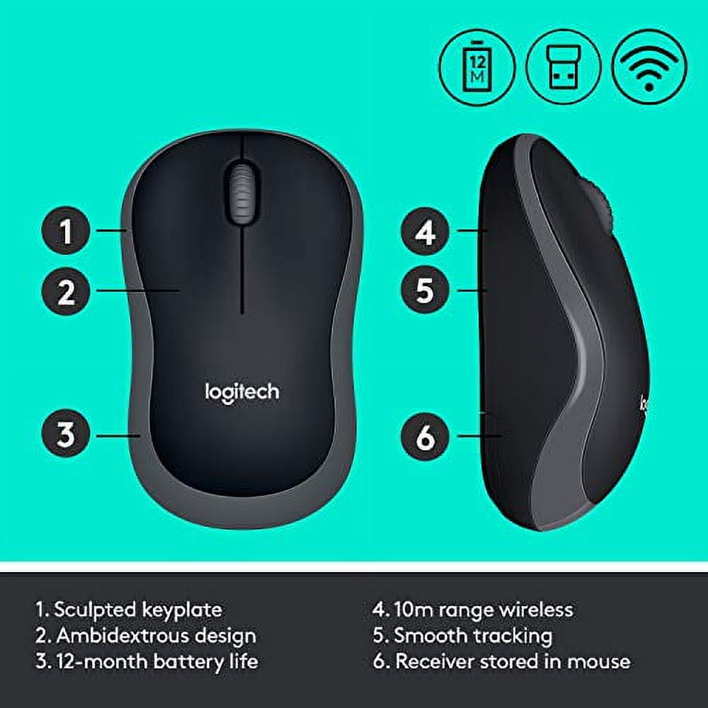 Logitech MK270 Wireless Keyboard and Mouse Combo - Keyboard and Mouse Included, Long Battery life