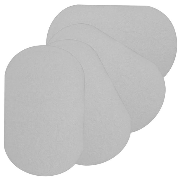 Kit de Parches Termoadhesivos Uxcell 4 Pcs 7 x 4 pulgadas para Codos y Rodillas de Terciopelo para Pantalones, Camisas, Chaquetas, Gris Claro