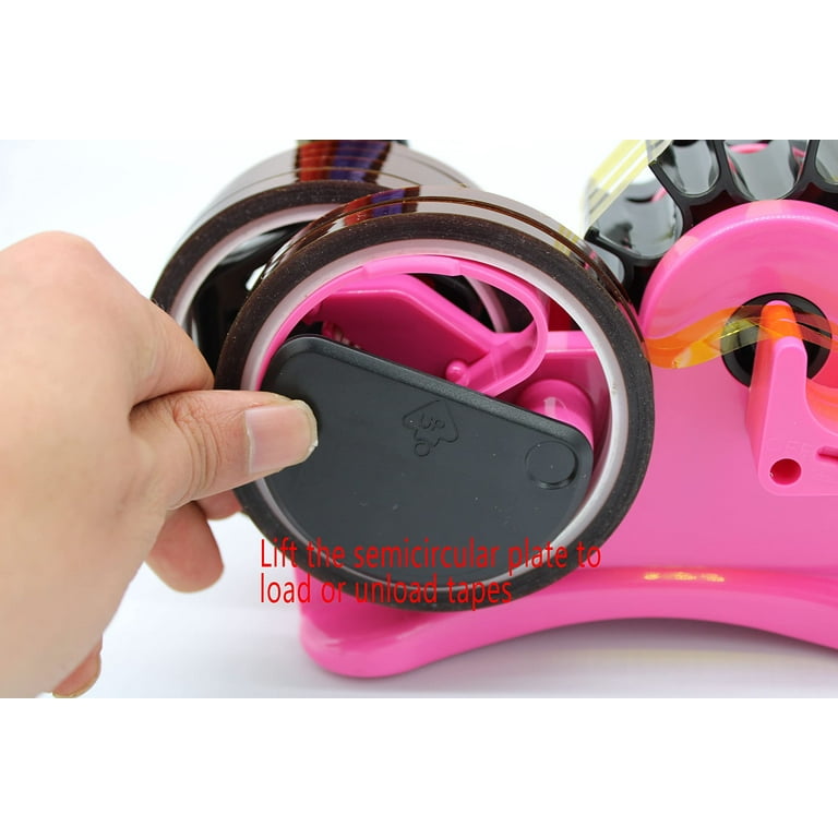 OBOSOE Multiple Roll Cut Heat Tape Dispenser Sublimation for Heat Transfer  Tape, Heat Press Thermal Tape Holder Dispenser for Desk with 1 inch and 3  inch Core (Pink) 
