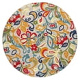 thumbnail image 5 of 8â€™ Round Multicolor Jacobean Floral Indoor Outdoor Area Rug, 5 of 5