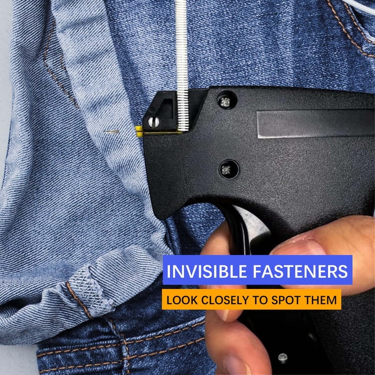 Quick Clothing Fixer, Mini Stitch Gun voor Kleding, Wordt geleverd met 50 Bear Gespen en 1000 Plastic Naalden, Stitchy Quick Kleding Fixer, Micro Tagging Stitch Tool voor Kleding