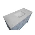 thumbnail image 5 of KBC Lakeshore 48" Wood Bathroom Vanity w/ Engineered Carrara Stone - Powder Blue, 5 of 6