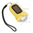 thumbnail image 2 of TABLZONE Compact Solar Hand Crank Flashlight, Yellow ABS, Multipurpose Outdoor LED Torch for Camping Hiking Emergency, 2 of 8