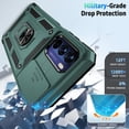 thumbnail image 7 of for Moto G 5G 2022 Case, Slide Camera Cover HD Screen Protector Military Grade Shockproof Ring Holder Kickstand Protective Case for Moto G 5G 2022 (Pine Green), 7 of 7
