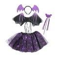 thumbnail image 4 of Conjunto de disfraz de Halloween, diadema, banda para el pelo, ropa, trajes, falda y ala, Festival, Fiesta Temática, puesta , club , Violeta Salvador Dali falda tutú y ala, 4 of 9