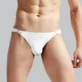 thumbnail image 4 of 4 Pack Men's Underwear Briefs Fit Translucent Ice Silk Low Waist Buckle G String T Panties, 4 of 5