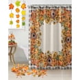 thumbnail image 5 of Thanksgiving Pumpkin Shower Curtains for Bathroom, Wooden House Sunflower Waterproof Fabric Shower Curtain for Bathroom Bathtub Decoration, Machine Washable, 54x"78", 5 of 9