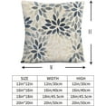 thumbnail image 4 of Dahlia Pillow Covers 20x20 Inch Set of 2 Summer Rust Geometric Flower Outdoor Decorative Throw Pillows Farmhouse Navy Blue Pillow Case Linen Square Cushion Cover for Home Sofa Living Room, 4 of 6