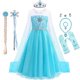thumbnail image 1 of Vestido de Elsa de Disney para niñas, disfraz de Reina de las Nieves, vestido de Elsa y Anna, disfraz de niña para fiesta de cumpleaños, disfraz de Frozen para carnaval infantil, 1 of 5