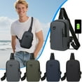 thumbnail image 4 of YiJuHui 1pcs Men's Running Chest Bag - Lightweight Sports Shoulder Pack with Adjustable Strap, Water-Resistant for Hiking, Travel & Daily Use B, 4 of 4