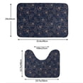 thumbnail image 3 of Yiaed Copper-Gold Gloss Outline Cherry Print Bathroom Mat Set 2 Pieces Mat Anti-Skid Pad Ultra Soft and Absorbent Bathroom Bath Mat Contour Bath Rugs for Toilet Base, 3 of 6