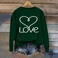thumbnail image 5 of Yteetum Valentine Gifts Women's Valentine's Day Sweatshirts Plus Size Crewneck Heart Graphic Print Hoodless Sweatshirt Womens Casual Oversized Round Neck Loose Comfy Sweatshirt Fall Spring Clothes, 5 of 5