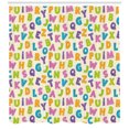 thumbnail image 2 of Ambesonne ABC Shower Curtain, Letters Alphabet ABC, 69"Wx70"L, Multicolor, 2 of 2