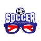 thumbnail image 4 of Gafas decorativas 2022 Soccer Sport Party Bar regalo de cumpleaños para niños adultos, modelo rojo fútbol Feliz Sencillez, 4 of 5