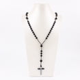 thumbnail image 5 of AOOOWER Hematite Blessing Rosary Prayer Necklace with for Cross Pendant Religious Jewelry for Cross Religious amulet Long Chain, 5 of 8
