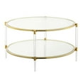 thumbnail image 4 of Convenience Concepts Royal Crest Acrylic Glass Coffee Table, Clear/Gold, 4 of 5