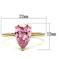 thumbnail image 2 of Womens Gold Ring 316L Stainless Steel Anillo Color Oro Para Mujer Ninas Acero Inoxidable with AAA Grade CZ in Rose Anaiah, 2 of 4