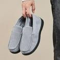 thumbnail image 6 of CHICVOMEY Men's Suede Moccasin Slippers with Faux Fur Lining - Indoor Outdoor Winter House Shoes Slip-On Slippers, 6 of 8