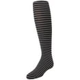 thumbnail image 2 of MeMoi Rows on Rows Girls Striped Tights - Girls - Female, 10-12, Denim, 2 of 3