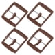 thumbnail image 1 of Uxcell 4 Pcs Hebilla de Reemplazo para Banda de Reloj, Cierre de Correa de Reloj de Plástico de 20 mm para Bandas de Reloj de Cuero Silicona Nylon Lona, Marrón, 1 of 7