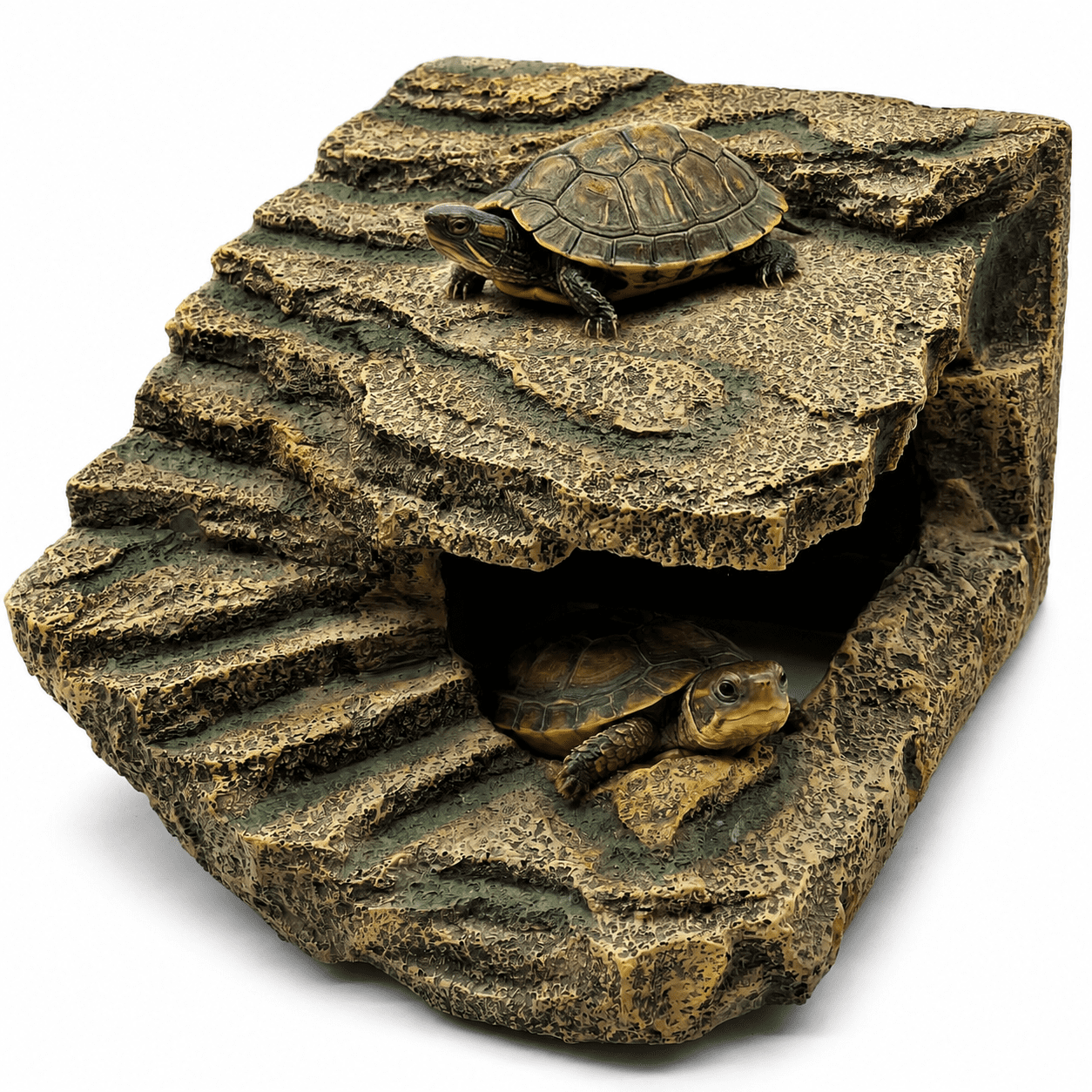 Extra Large Reptile Basking Platform and Hideout for Lizards, Turtles, Geckos