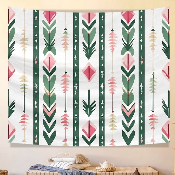 Bohemia Big Tapestry Geometric Shapes Symmetrical Decorative Aesthetic Tapestry Tribal Washable College Tapestry for Living Room Office College Bedroom Home Deco (51x59 Inches)