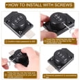thumbnail image 4 of Combination Cabinet Lock, 3-Digit Password Cabinet Lock Zinc Alloy Mechanical Keyless Safety Door Latch, Grey, 4 of 7