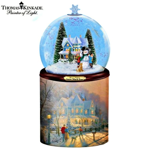The Bradford Exchange Thomas Kinkade Scent-sational Holiday Treasures Flameless Snowglobe Candle Collection Issue #1: A Holiday Gathering 7-inches