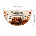 thumbnail image 3 of Halloween Half Fan Flag 2 Pack, 35.4 x 15.7 Inch Pumpkin Bunting Banners with 6 Metal Clips, Curved Porch Railing Fence Yard Outdoor Halloween Decor, 3 of 7