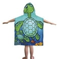 thumbnail image 4 of kids turtle cotton hooded poncho bath/beach towel, 4 of 4