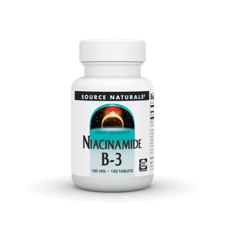 Source Naturals Niacinamide B-3, 100 mg Dietary Supplement - 100 Tablets