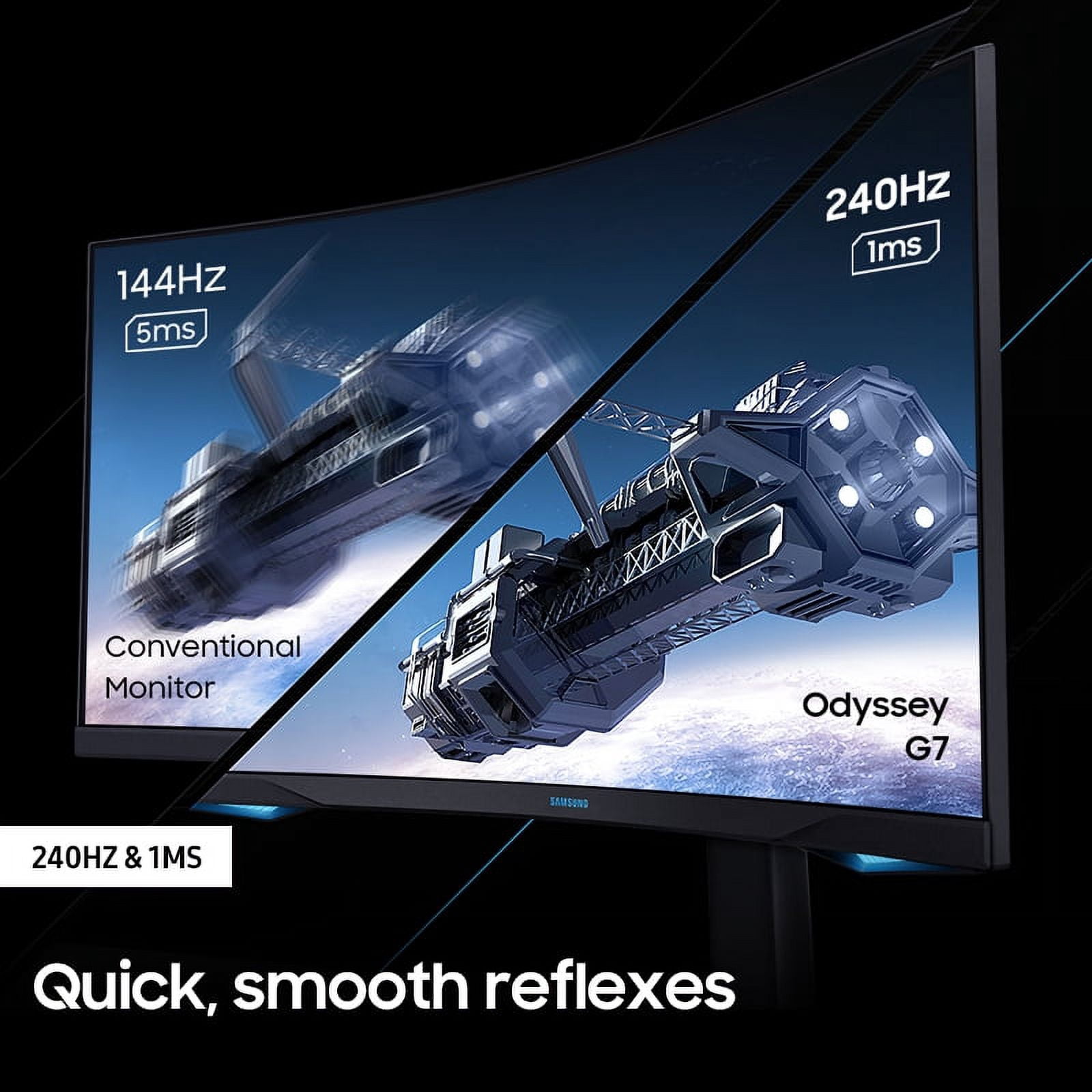 SAMSUNG 32" Class QHD Curved (2,560 x 1,440) Monitor - LC32G75TQSNXZA